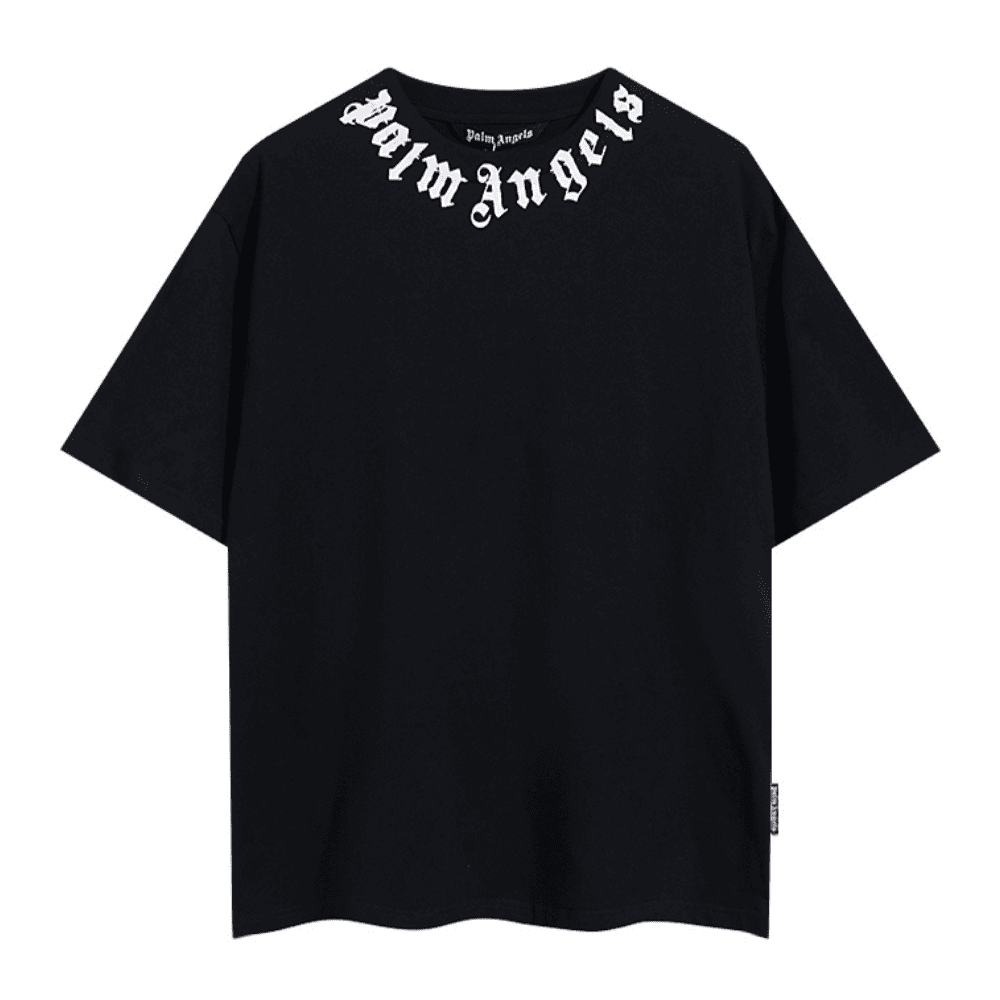 Pronta Entrega - Camiseta Palm Angels Neck Logo Black