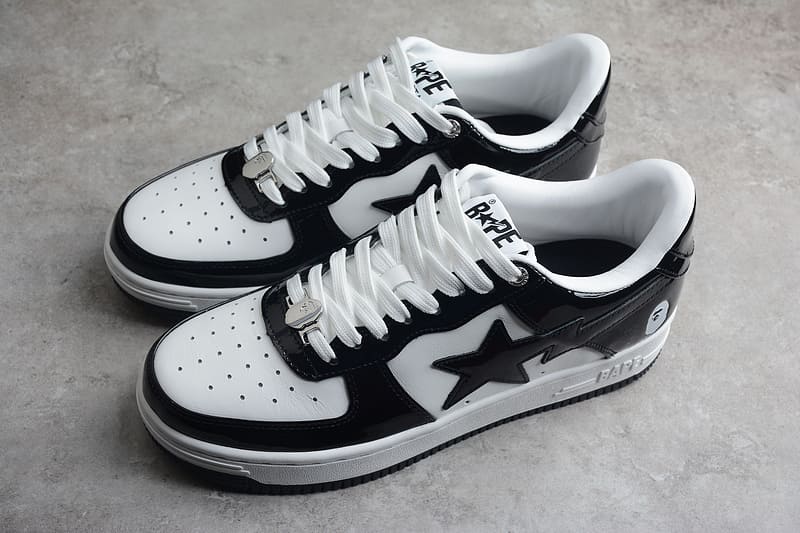 Pronta Entrega - A Bathing Ape Bape Sta Low Black White