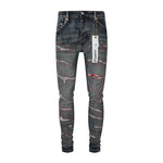 Load image into Gallery viewer, Calça Purple Red Cuts Jeans
