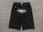 Load image into Gallery viewer, Shorts Corteiz Alcatraz Denim Washed Black
