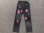 Load image into Gallery viewer, Calça Jeans Chrome Hearts Box Purple
