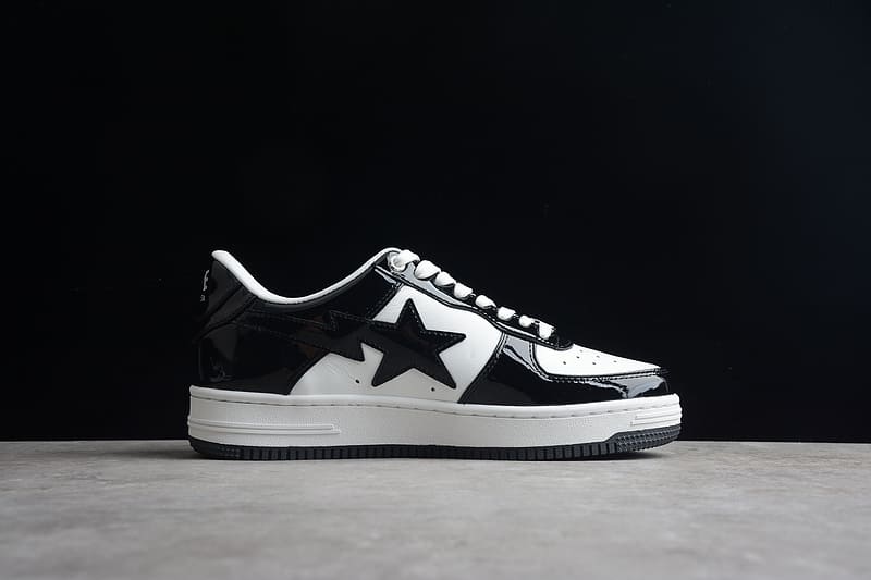 Pronta Entrega - A Bathing Ape Bape Sta Low Black White